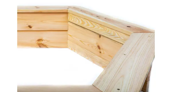 Drevené pieskovisko šesťhranné