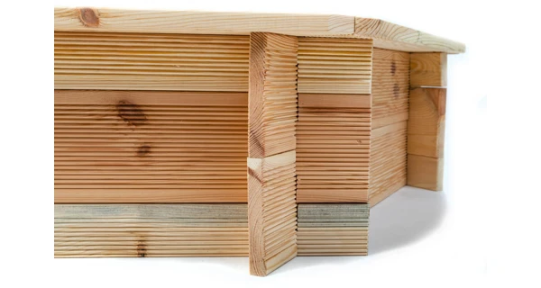 Drevené pieskovisko šesťhranné