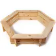 Drevené pieskovisko šesťhranné