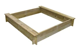 Drevené pieskovisko štvorhranné s dvoma sedadlami