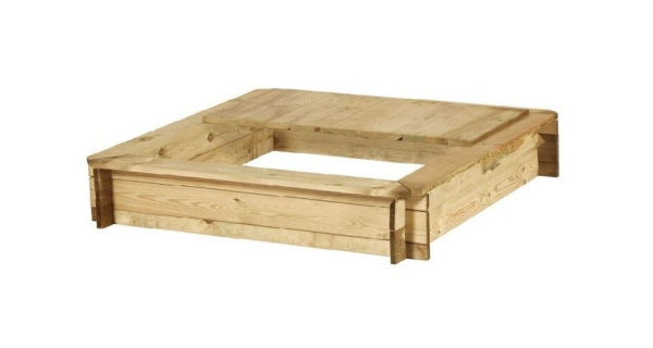 Drevené pieskovisko štvorhranné s krytom