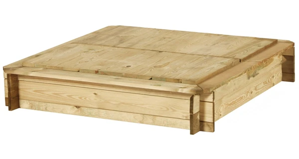 Drevené pieskovisko štvorhranné s krytom