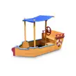 Drevené pieskovisko - tvar loď