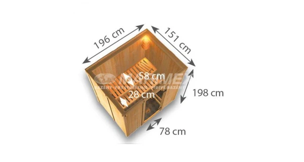 Fínska sauna Karibu  Bodin