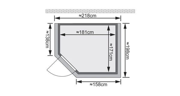 Fínska sauna Karibu Cortona - KOMPLETNÝ SET