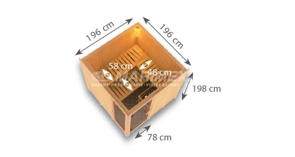 Fínska sauna Karibu Helin