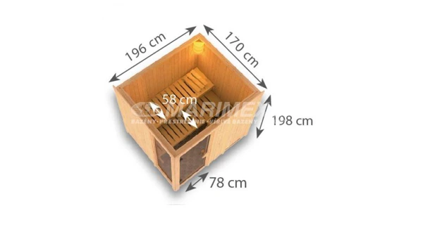Fínska sauna Karibu  Palin