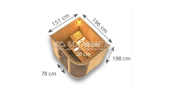 Fínska sauna Karibu Parima 2