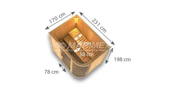 Fínska sauna Karibu Parima 4