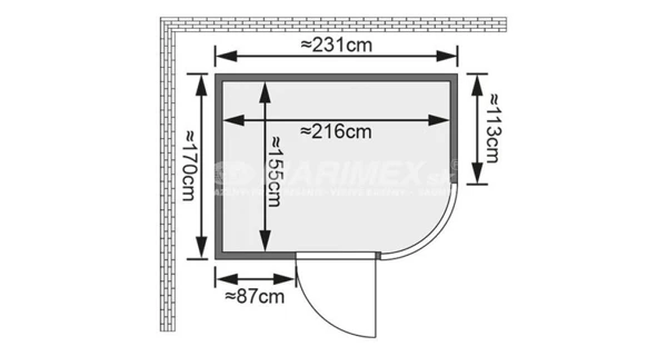 Fínska sauna Karibu Parima 4