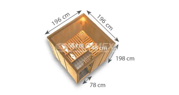 Fínska sauna Karibu  Rodin