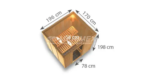 Fínska sauna Karibu Sodin