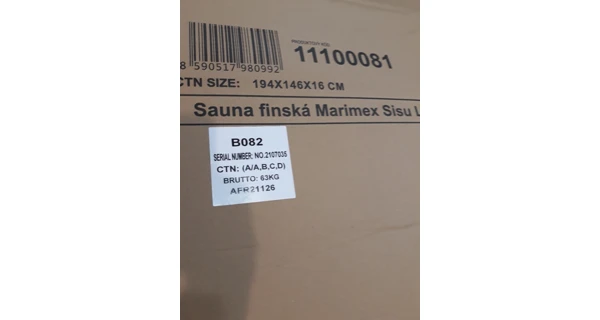 Fínska sauna Marimex Sisu L (Bazár, SN 2107035)