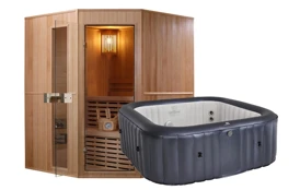 Fínska sauna Marimex SISU XL + Vírivý bazén MSPA Otium M-OT0611