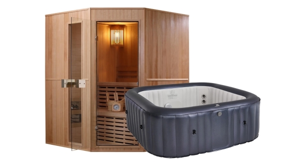 Fínska sauna Marimex SISU XL + Vírivý bazén MSPA Otium M-OT0611