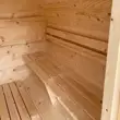 Fínska sudová sauna 2,4 m. s teráskou a pecou na drevo