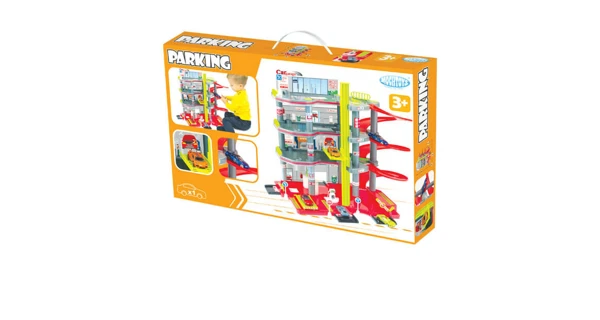 Garáž štyri poschodia červená