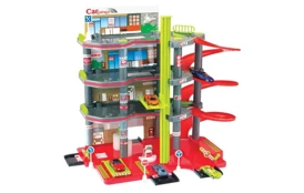 Garáž štyri poschodia červená