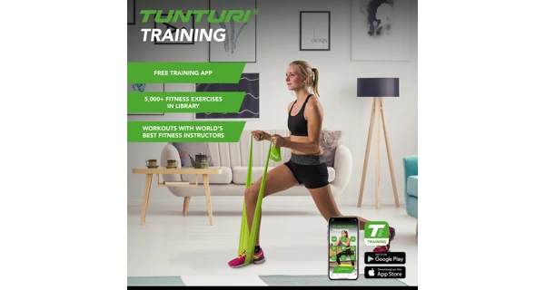 Guma na cvičenie Aerobic Band TUNTURI stredná, zelená