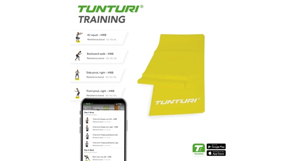 Guma na cvičenie Aerobic Band TUNTURI stredná, zelená