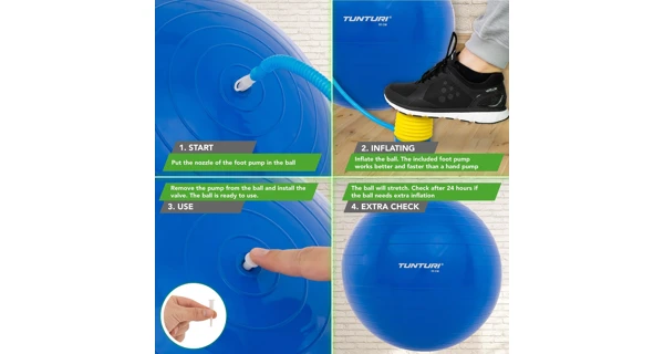 Gymnastická lopta TUNTURI 75 cm, modrá
