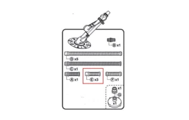 Hadica biela 20 cm M/F k vysávaču ProStar Vac Smart