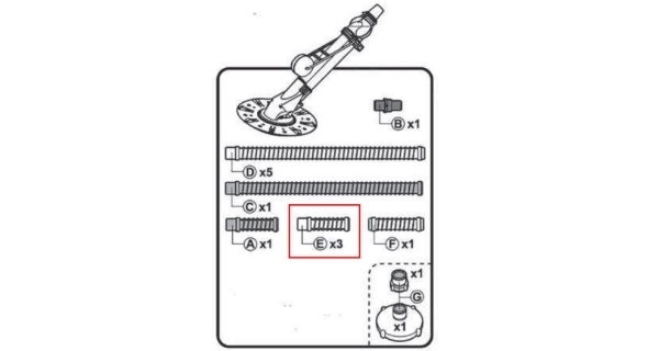 Hadica biela 20 cm M/F k vysávaču ProStar Vac Smart