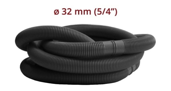 Hadica v metráži Ø 5/4" (32 mm) - diel 1,25m čierna 10 kusov