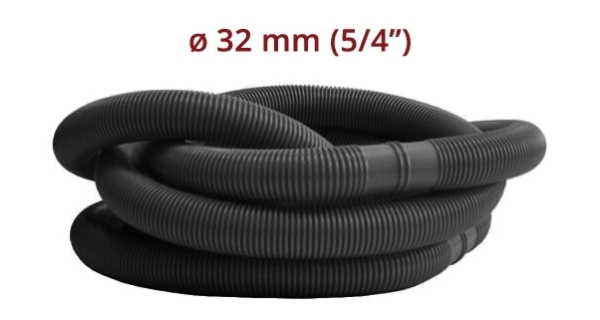 Hadica v metráži Ø 5/4" (32 mm) - diel 1,25m čierna 8 kusov