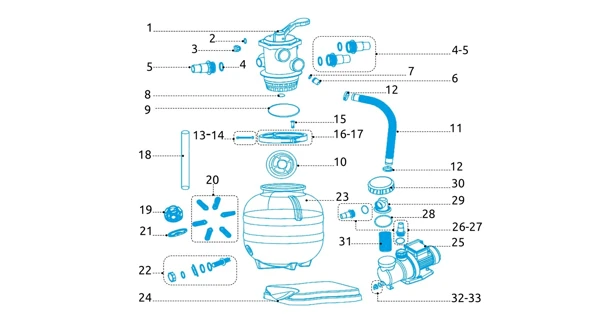 Hlava 6-cestná k filtrácii ProStar Profi 4, 6 a 8