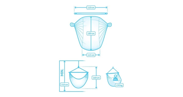 Hojdacia sedačka La Siesta Domingo Comfort Caribic lime