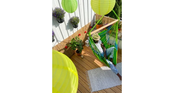 Hojdacia sedačka La Siesta Domingo Kingsize Caribic lime