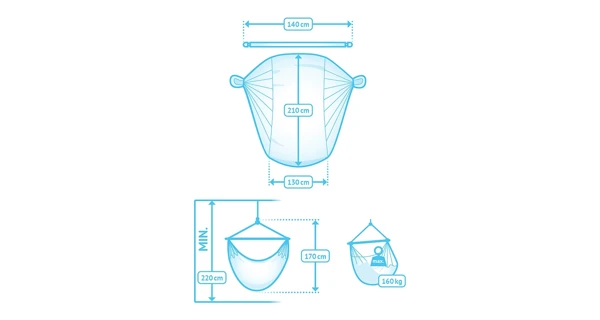 Hojdacia sedačka La Siesta Domingo Kingsize Caribic toucan
