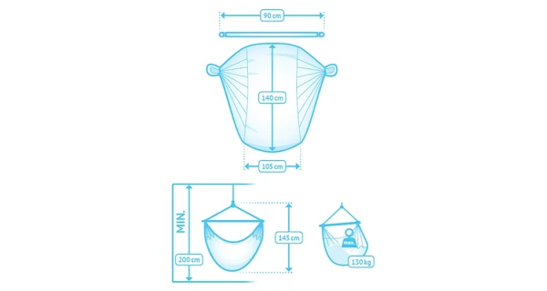 Hojdacia sedačka La Siesta Habana Basic Stripes jungle