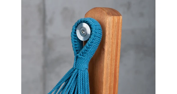 Hojdacia sedačka so stojanom La Siesta Udine Organic, blue zebra