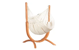 Hojdacia sedačka so stojanom La Siesta Udine Organic, latte