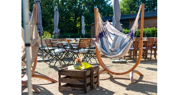 Hojdacia sedačka so stojanom La Siesta Udine Outdoor, sea salt