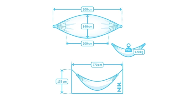 Hojdacia sieť La Siesta Brisa Double, seasalt