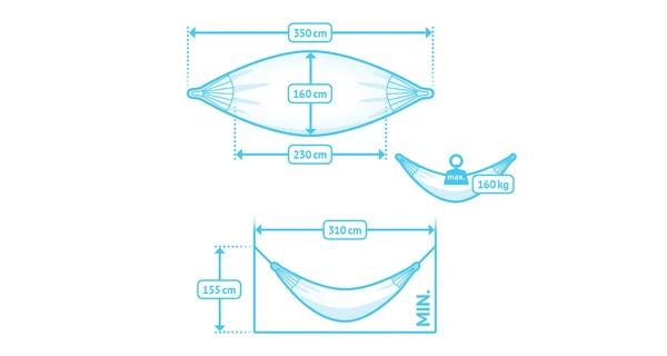 Hojdacia sieť La Siesta Brisa Double, toucan
