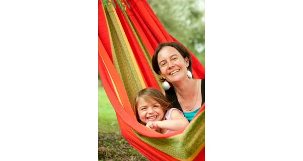 Hojdacia sieť La Siesta Flora Kingsize, stripes chilli