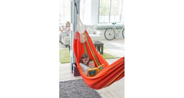 Hojdacia sieť La Siesta Flora Kingsize, stripes chilli