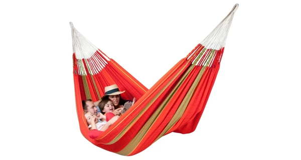 Hojdacia sieť La Siesta Flora Kingsize, stripes chilli