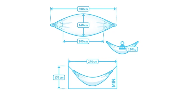 Hojdacia sieť La Siesta Modesta Single, mono latte