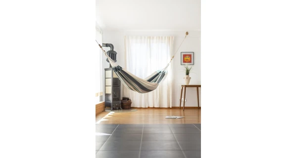 Hojdacia sieť La Siesta Modesta Single, stripes olive