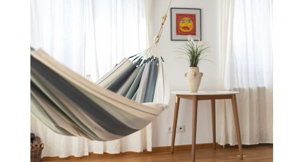 Hojdacia sieť La Siesta Modesta Single, stripes olive