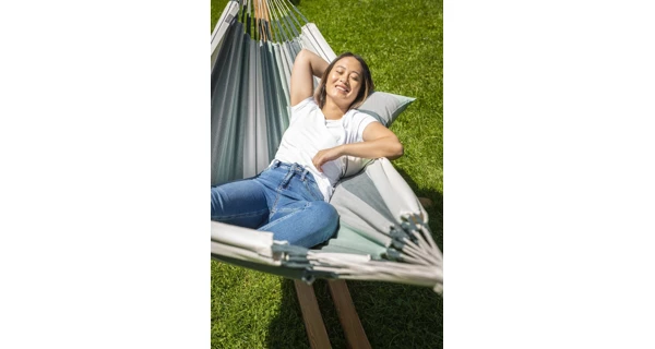 Hojdacia sieť La Siesta Modesta Single, stripes olive