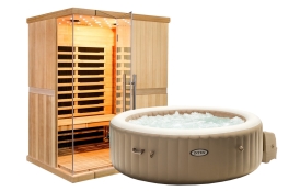 Infrasauna Marimex Elegant 3001XXL + Vírivý bazén PureSpa Bubble HWS