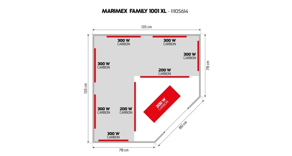 Infrasauna Marimex Family 1001 XL - VYSTAVENÁ