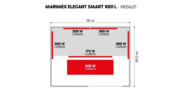 Infrasauna Marimex Smart 1001 L (bez strešného krytu)