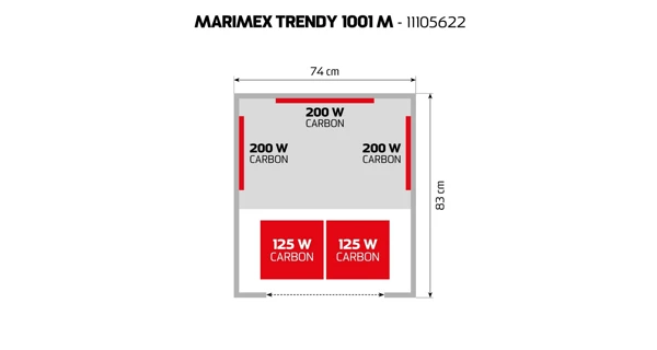 Infrasauna Marimex Trendy 1001 M - VYSTAVENÁ